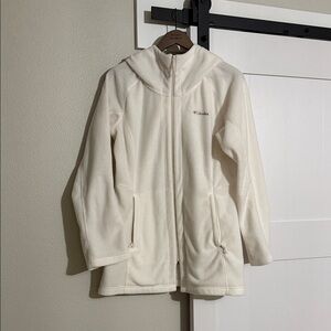 Columbia Cream Hooded Fleece Jacket